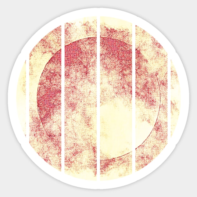 Blood Moon Pop-Art Sticker by Urban_Vintage